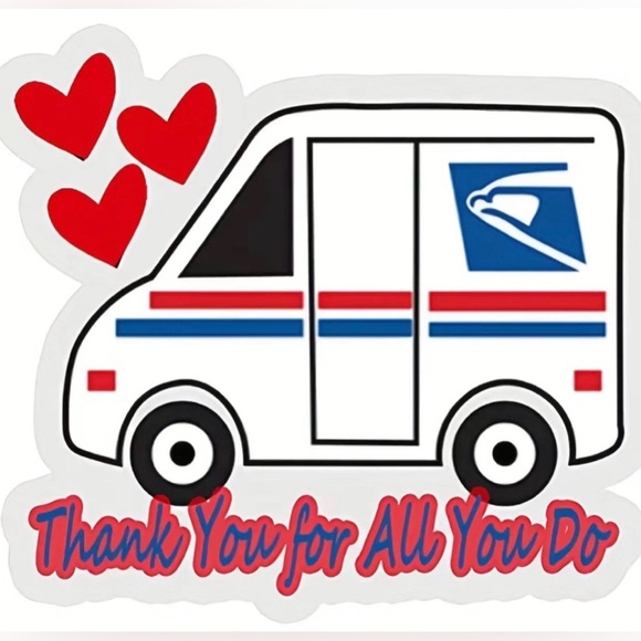 NEW! 3”x 4” Postal Decal “Thank you for all you do” Support your Mail Workers - Picture 2 of 5